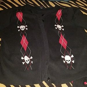 Torrid 4 sweater,  preppy skulls